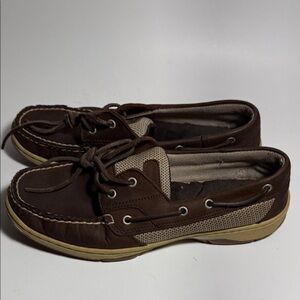 Highland Creek Brown Leather Loafers Boat Shoes Women’s 8.5